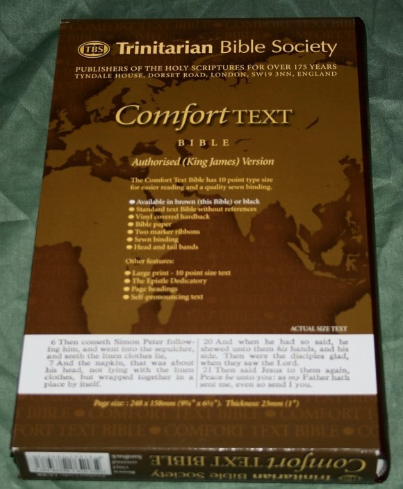TBS Comfort Text Bible - Review
