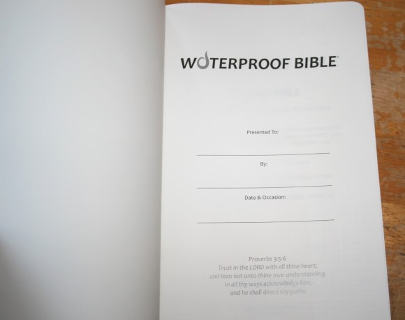 Waterproof Bible 009
