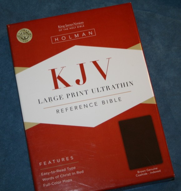 Holman KJV Large Print UltraThin Reference Bible in Brown Genuin 001