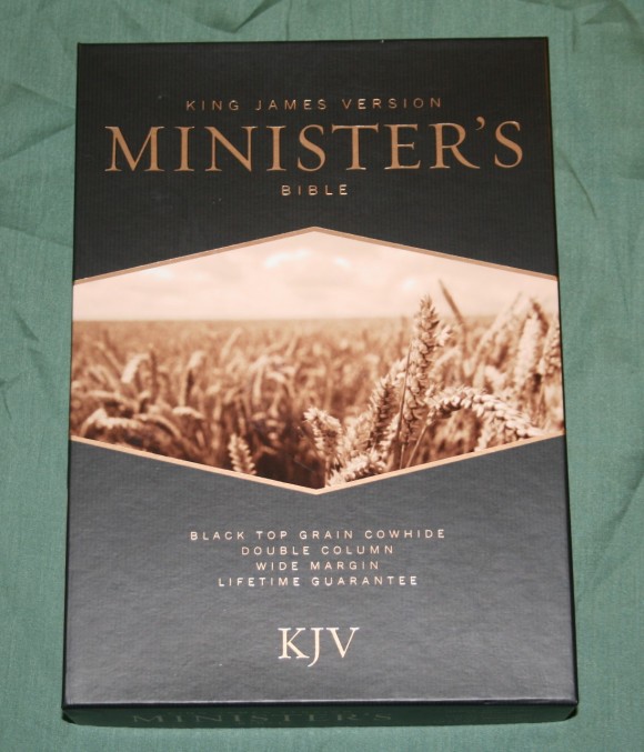 Holman KJV Ministers Bible in Black Top Grain Cow Hide (1)