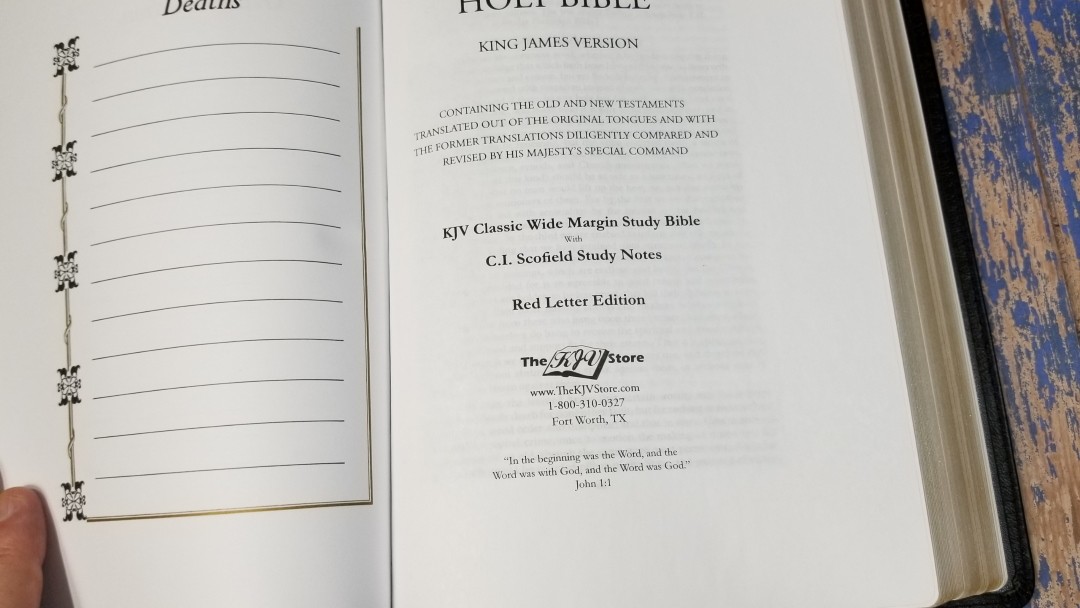 The KJV Store Classic Wide Margin Study Bible (With C.I. Scofield Notes ...