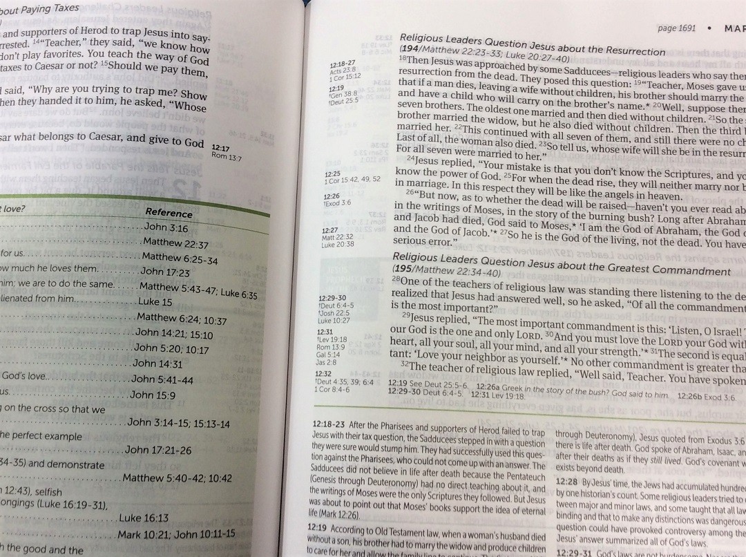 Life Application Study Bible References
