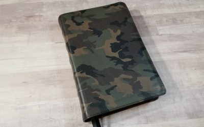 CBP Handsize Text Bible in Camo Print Calfskin