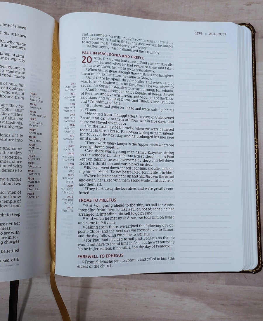 NASB Journal the Word Reference Bible Layout