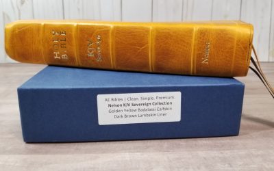 Golden Yellow Badalassi Carlo Bible Rebind from AE Bibles