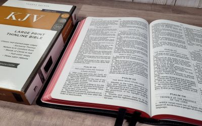 Thomas Nelson KJV Large Print Thinline in Black Genuine Leather