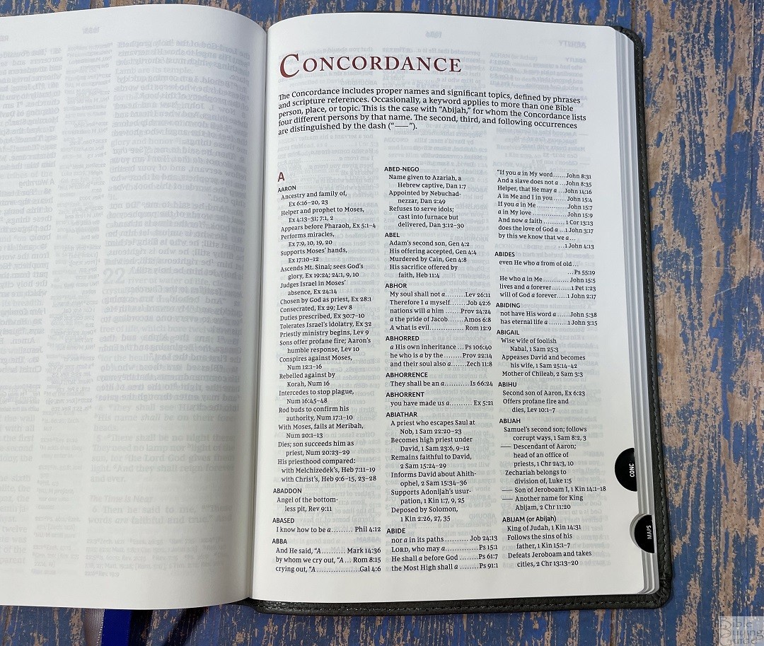 Gray NKJV Center Column Reference Bible Concordance