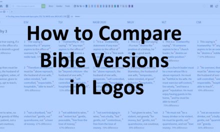 How to Compare Bible Versions in Logos with the Text Comparison Tool
