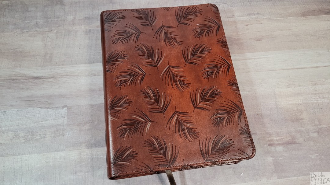 NLT Wide Margin Bible Dark Brown Palm Leatherlike Cover