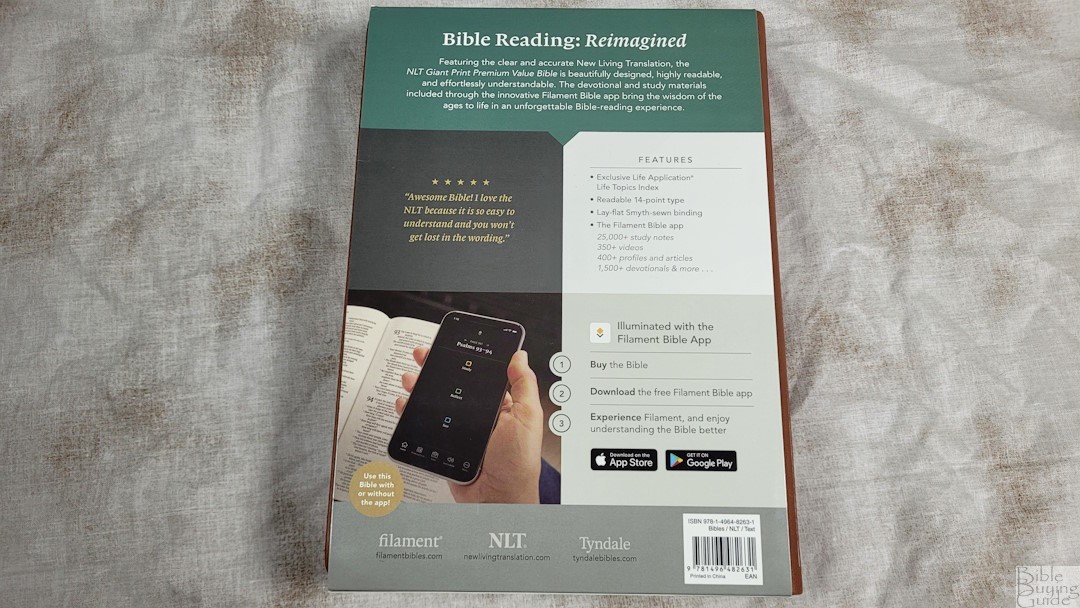 NLT Giant Print Premium Value Bible Review