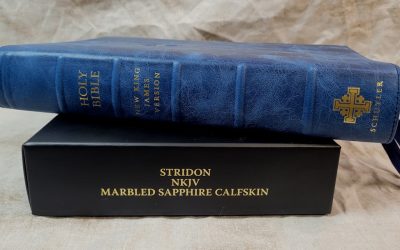 Schuyler NKJV Stridon Bible in Marbled Sapphire Calfskin Review