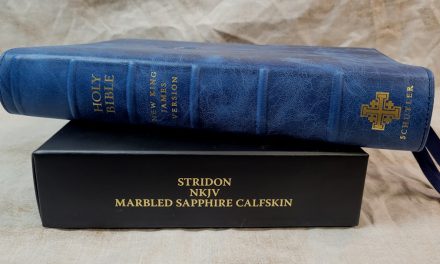 Schuyler NKJV Stridon Bible in Marbled Sapphire Calfskin Review