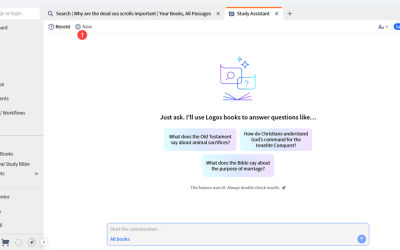 New Logos Bible Software Feature: Study Assistant