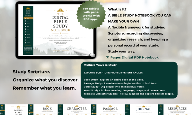 Digital Bible Study Notebook – A New Way to Keep Track of Your Bible Study