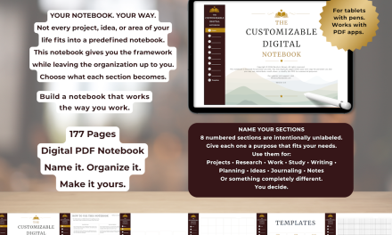 Customizable Digital Notebook