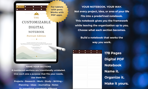 Customizable Digital Notebook Portrait Edition