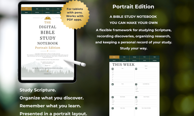 Digital Bible Study Notebook Portrait Edition